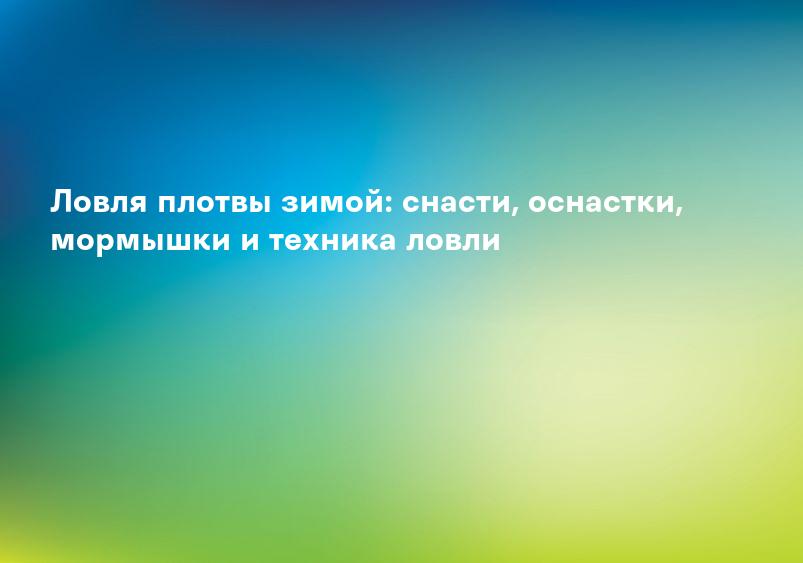 Ловля плотвы зимой: снасти, оснастки, мормышки и техника ловли