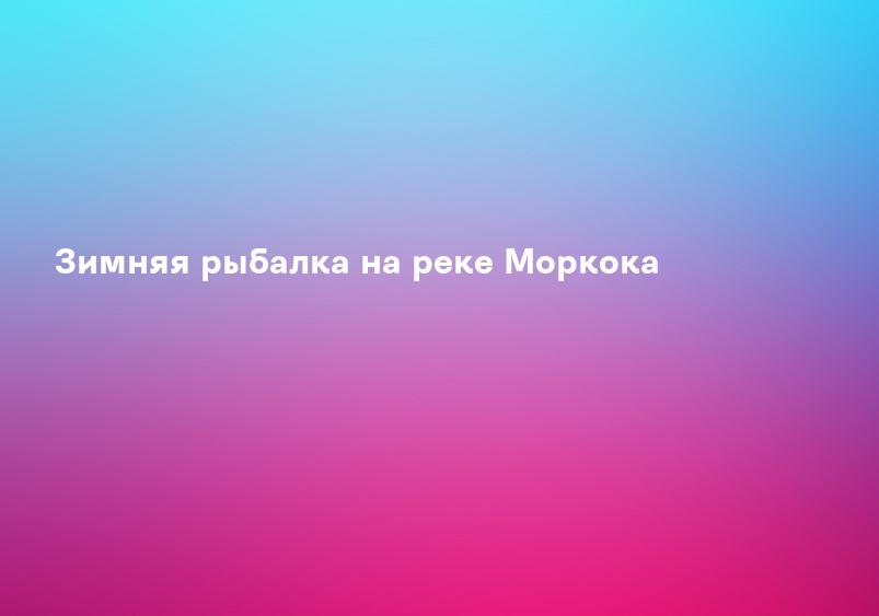 Зимняя рыбалка на реке Моркока