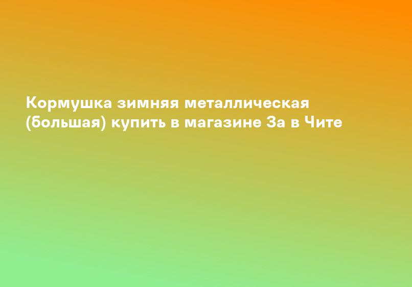 Кормушка зимняя металлическая (большая) купить в магазине За в Чите