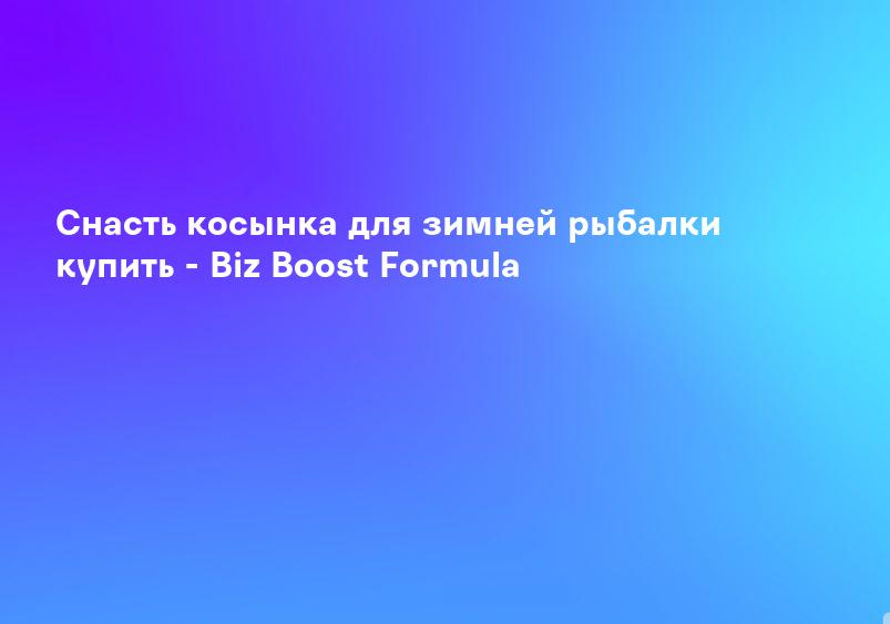 Снасть косынка для зимней рыбалки купить - Biz Boost Formula