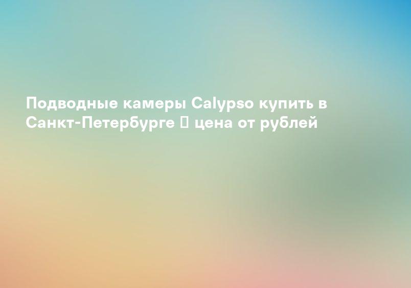 Подводные камеры Calypso купить в Санкт-Петербурге ✔ цена от рублей