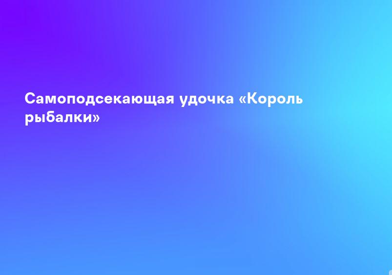 Купить Самоподсекающая зимняя удочка Фёдорова по цене 580 руб.