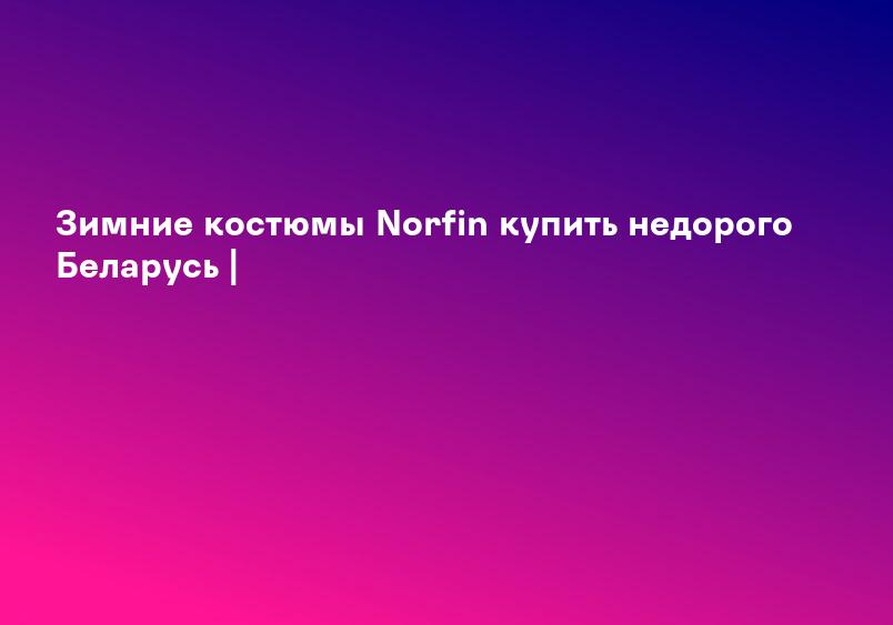 Зимние костюмы Norfin купить недорого Беларусь |