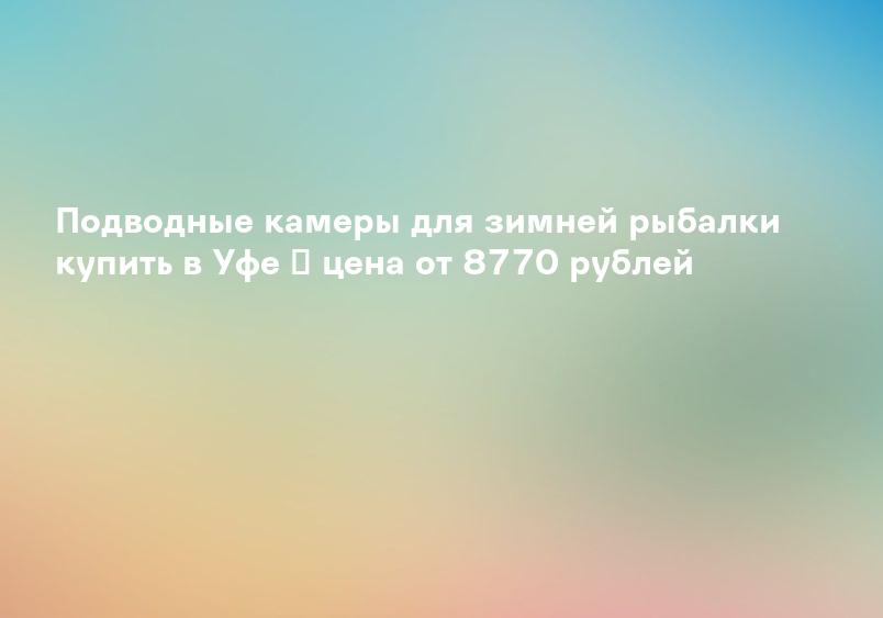 Подводные камеры для зимней рыбалки купить в Уфе ✔ цена от 8770 рублей