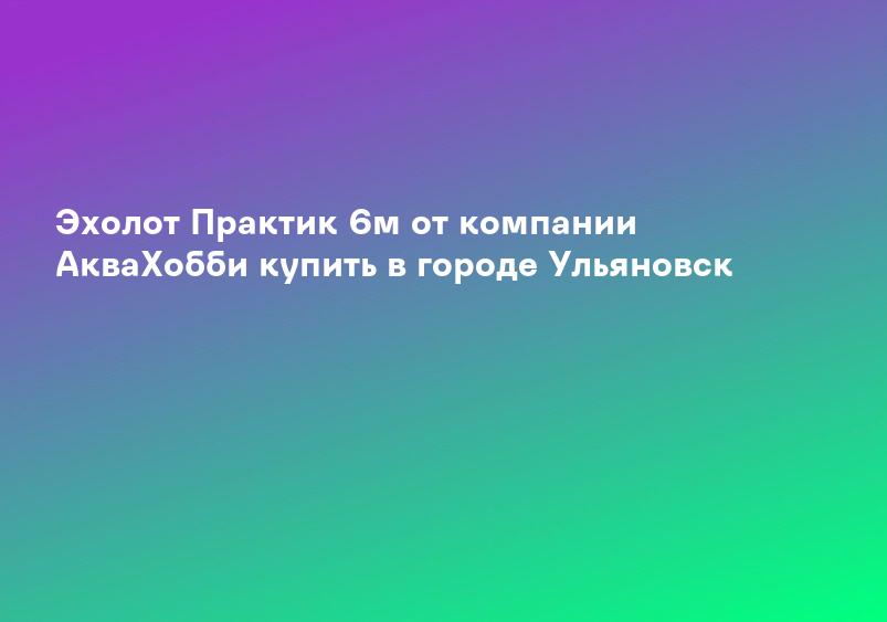 Эхолот Практик 6м от компании АкваХобби купить в городе Ульяновск