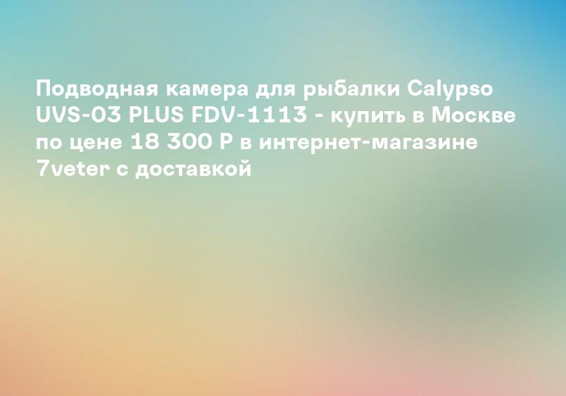 Подводная камера для рыбалки Calypso UVS-03 PLUS FDV-1113 - купить в Москве по цене 18 300 Р в интернет-магазине 7veter с доставкой
