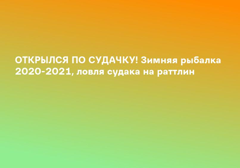 ОТКРЫЛСЯ ПО СУДАЧКУ! Зимняя рыбалка 2020-2021, ловля судака на раттлин